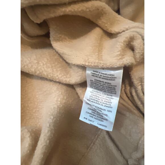 WeWoreWhat Tan Leisure Suit Hooded Fleece Zip-up Relaxed Jumpsuit, size S - Picture 5 of 6